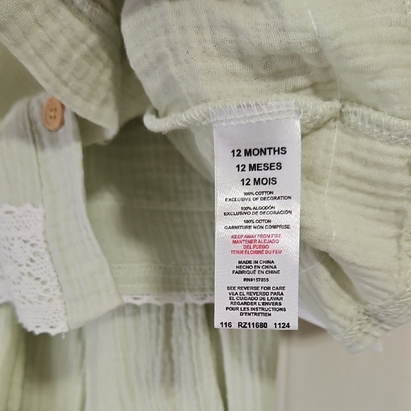 RZ Baby by Rachel Zoe Mint Green Boho Set w/ Hat – 12M (NWT - Picture 13 of 15